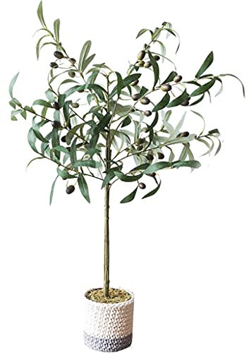 QUSYZD Künstlicher Baum, 76 cm, künstliche Pflanze, Olivenbaum, künstliche Bäume im Topf, Kunstbaum, Grünpflanzen, Dekoration für drinnen und draußen, Dekorieren,