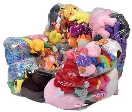 Para Puf Transparente Con Almacenamiento De Animales De Peluche, Funda For Sofá, Impermeable, PVC, Almacenamiento De Juguetes De Peluche, Creativo, Rellenable, Con Cremallera, For Organizar Habitacion