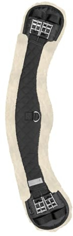WALDHAUSEN Mondgurt mit Teddyfell, schwarz/Natur, 55 cm