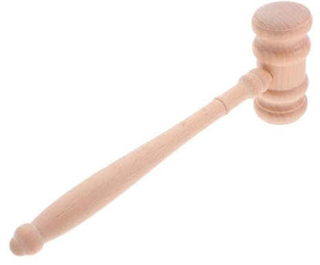 MOKKHNB Martillo De Juez De Madera Profesional Para Abogados y Jueces Herramienta Precisa Agarre Cómodo Martillo De Tribunal Para Sala De Audiencias De Madera Para Ceremonias y