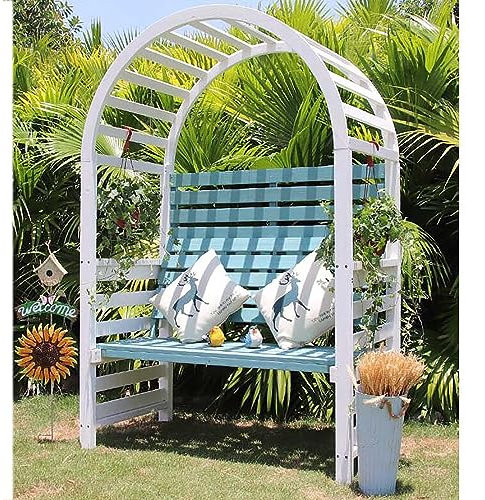 Banc de jardin en bois, treillis en arche, siège extérieur autonome pour plantes grimpantes, décoration de jardin