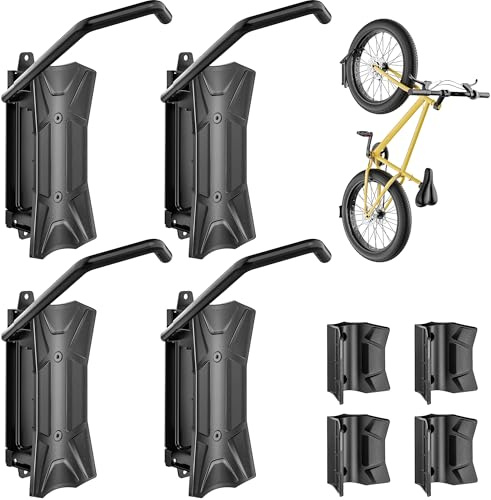 monTEK Schwenkbar Fahrrad Wandhalterung für 71-115mm Reifenbreite, bis 35kg | Platzsparend, Vertikaler Fahrradaufhängung Wand für MTB, Rennrad, E Bike, Stahl Fahrrad Haken mit Wandschutzpad