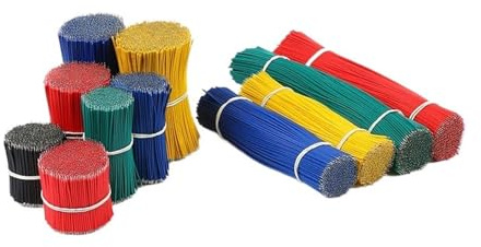 100PCS Tin-Plated Breadboard PCB Solder Cable 24AWG 22awg Fly Jumper Wire Tin Conductor Wires Double Head(24AWG,White,10cm)