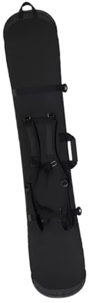ICDKOYK Snowboardväska Snowboardväska Reseskyddande Skidförvaringsväska Bärväska Ryggsäck Män Kvinnor Utomhusäventyr Ärmskydd Fodral med Handtag Skid, Svart, 155 cm