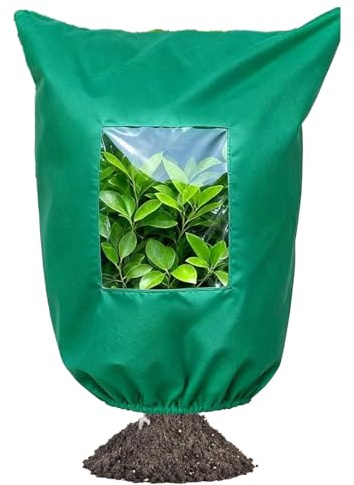 para Plantas para Invierno, Cubierta de protección contra la congelación de jardín con cordón, Envoltura de Tela no Tejida Reutilizable para bonsái, Verduras, árboles cítricos
