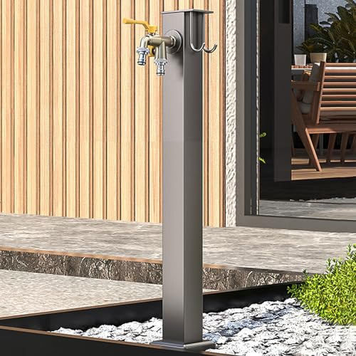 Robinet à colonne d'eau extérieure résistant au gel - Borne-fontaine autoportante antigel pour fontaine de jardin