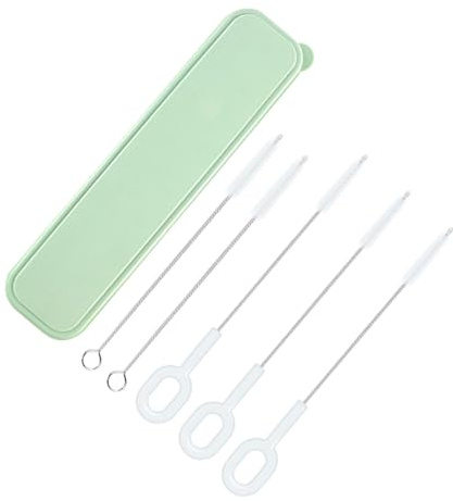 Hemobllo Set de Brosses pour Nettoyer Biberons et Pailles en Pp, Protège Surface de Bouteille, Facile à Nettoyer, pour Entretien Quotidien