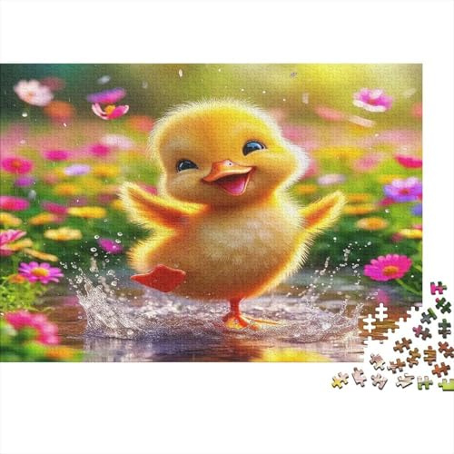 Anatroccolo Carino Puzzle 1000 Pezzi Carta per Adulti Prato Fiorito Gioco di Puzzle 1000 Pezzi Rilassante Decorazione Regalo Casa 52x38cm/1000pcs