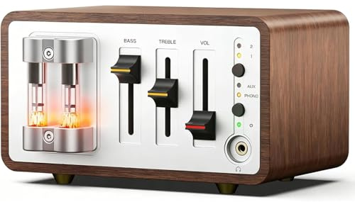 Phono Preamp & Turntable Preamplifier with Headphone Amplifier, MM/MC Compatible, Bass/Treble Control for Vinyl Record Players