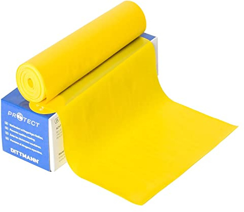 DITTMANN Body Band Fitnessband Gymanstik Expander Kraft 5.5m gelb (leicht)