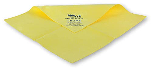 ABACUS® Mikrofasertuch Wipe & Dry XL - Ledertuch 50 x 60 cm Fenstertuch Fensterleder fusselfrei Microfaser Mikrofaser Fenster Leder Tuch (6310)