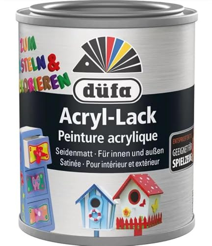 düfa Acryl‑Lack Schokobraun 125 ml Seidenmatt | Bastellack für Innen & Außen | Für Holz, Metall, Stein, Ton | Wasserverdünnbar & Spielzeuggeeignet