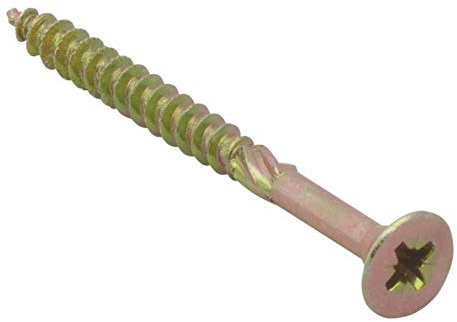 Spectre Advanced Lot de 100 vis à bois multifonctions 4,5 x 60 mm Zinc jaune passivé