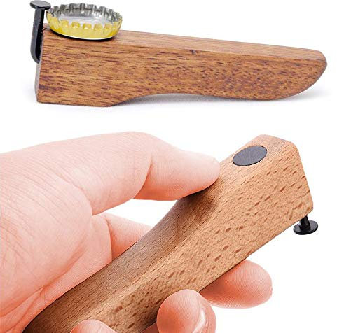 LTLWSH Abrebotellas 5 Piezas, abrebotellas de Madera Maciza, imán de refrigerador, abrelatas de la diversión del Agua del Vapor