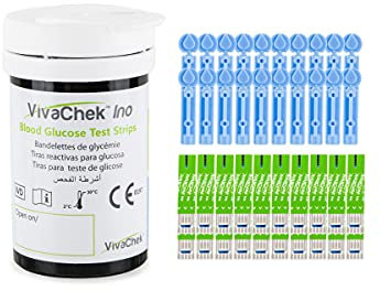 50 Strisce reattive al Glucosio nel sangue di prova per glicemia, glucometro per misuratore diabete