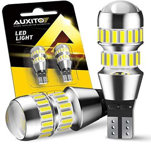 AUXITO 912 921 LED Bulbs for Backup Reverse Light Bulbs, 42-SMD 400% Brighter, 6000K White, Non-polarity 906 W16W T15 921 LED Bulb Direct Back Up Parking Light Replacement Lamp, Pack of 2