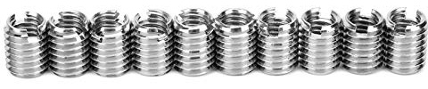 Metrischer Gewindeeinsatz Reduzierstück M8x1,25 auf M6x1,0 Edelstahl 10mm Reparaturgewindeeinsatz für Metall und Kunststoff Innengewinde Metallgewindeadapter