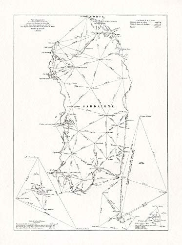Feeling at home Bild auf gerollter Leinwand, Navigationskarte, Sardinien, Insel, Mittelmeer, Archivio, europäischer vertikaler Kunstdruck auf Sardinien, Insel, Navigationskarte, Reiseschiff, Meer
