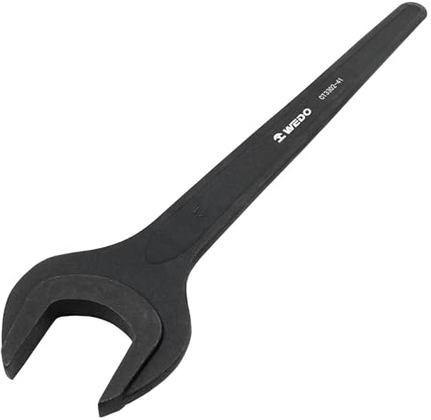 WEDO Jumbo Single Open End Wrench, One-time Die Forged, Strong Torque, High Strength, Wear Resistance, Black-Spray on Surface, DIN894 Standard, 40 Chrome Steel,105mm×1000mm