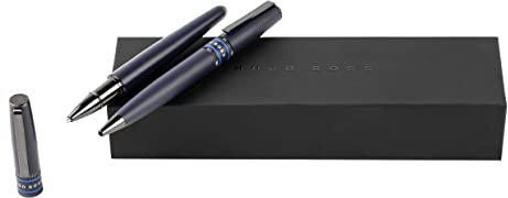 Hugo Boss Stifte-SetKugelschreiber und Tintenroller Illusion Gear Blue in der Geschenkbox, HPBR212L