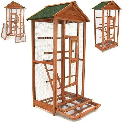 Vogelvoliere Voliere Vogelkäfig 160 Käfig Vogelhaus Vogel Tierkäfig Holz 56610 AWZ