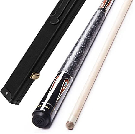 Pool Cue Billard Queue 1/2 Schläger mit Hartschalen-Standardbalance, völlig Flache Oberfläche, Keine Lackierung, Bastelzubehör, 12,75 Schlägerkopf-Billard-Queue WEWYQSJXBXF-327(Color:A,Size:Box S