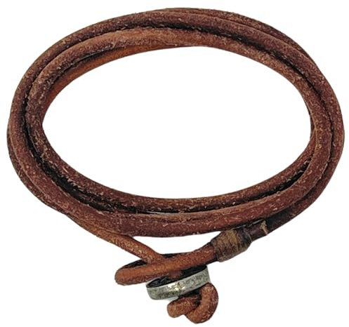 LOCAL LEAGUE Herren-Armband aus Leder SURF PATROL AUSTRALIA - voll Verstellbar - HELLBRAUN - mehrlagiges Wickelarmband für Männer, Freund, BEACH-Party, Kordel Seiloptik, Urlaub, Festival 92 cm