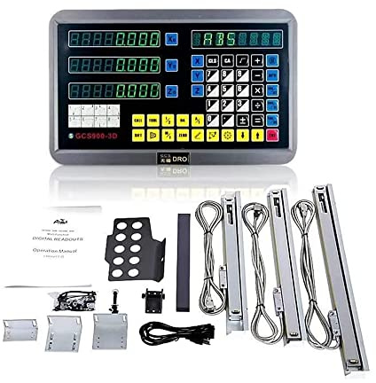 3 Axis Digital Readout DRO Display 5um Precision Linear Scale Encoder 150mm 200mm850mm for CNC Wire Milling Cutting Machine(150mm+200mm+850mm)