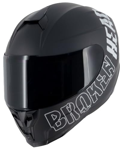 Broken Head BeProud Sport Integralhelm | Leichter Motorradhelm mit 2 Visieren (Klar + Schwarz), Verstellbare Belüftung - ECE 22-06
