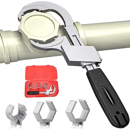 Llave Universal Ajustable De Doble Extremo, Llave De Baño Multifuncional, Llave De Media Luna De Extremo Abierto De 80 Mm, Resorte Ajustable Para Desensamblar El Ensamblaje De