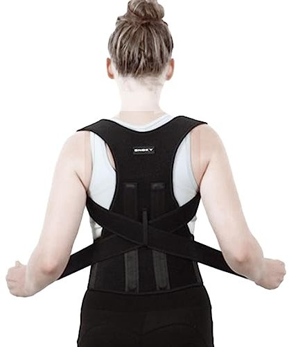 BSEID Rückenbandage für Männer und Frauen - Damen Herren Nacken-Schulter-Rückenstütze,Gesundheits- und Wellness-Trainingsgerät zum Aufrichten des Rückens für Zuhause, Arbeit, Freizeit, Spazierengehen