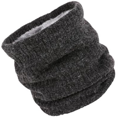 PACKOVE Rundschal Strickkragenschal Einschlaufenschal Fleece Gefüttert Dunkelgrau Winter Halswärmer Umwickeln Schal Für Damen Mädchen
