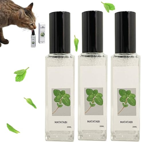 Herbal Cat Joy Silvervine Spray Kitty Joy Herbal Cat Joy Spray Matatabi, Spray d'herbe à chat pour chats d'intérieur pour soulager le stress et l'anxiété, spray apaisant pour chat