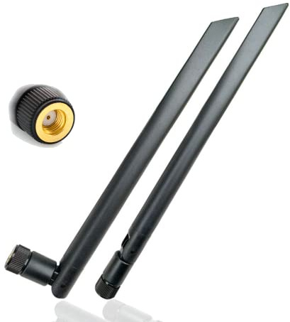 Antena de terminal Wi-Fi de 6 GHz, conector macho RP-SMA de 3 dBi, antena plegable de 90°, extraíble omnidireccional WLAN, banda ancha WiFi6e WiFi7 802.11AX y 802.11be (negro)