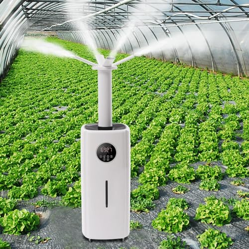 FZSERUN Humidificador Comercial Humidificadores 21L Humidificador Industrial Grande 3 Modos PulverizacióN Boquilla Giratoria 360° Supermercado/Planta/Invernadero Grande,Touch Type,21L
