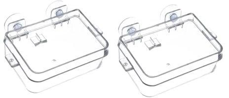 Yardwe Reptilien-futternapf-Set 2-teilig Kunststoff Reptilienfutter Wasserbecken Sicherer Eidechsen-Feeder