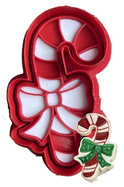 Tagliabiscotti.it - Tagliabiscotti Bastoncino di zucchero - Cookies cutter - Stampo per creare biscotti o decorazioni torte in pasta di zucchero - 8cm x 5cm x1,2cm