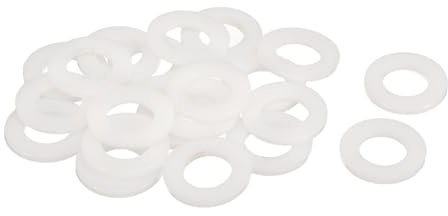 QUARKZMAN M14 Rondelles Plates en Nylon 14x27x2,5mm(IDxODxÉp) Blanc 20Pcs | Rondelle Plate Joints Toriques en Plastique, pour Fixation d'Étanchéité Entretoise d'Étanchéité