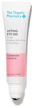 The Organic Pharmacy Gel liftant pour les yeux, 15 ml – Illumine les cernes, anti-gonflements, avec Eyebright et Kigelia, sans danger pour les peaux sensibles, testé ophtalmologiquement, bio 82,9 %