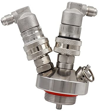 ATUMY Heimbrau-Sets Druckminderer Mini-Fass-Bier-Speer-Zapfspender mit Doppelkugel-Verschlusspfosten Fass-Kugelverschluss-Anschluss(Set)