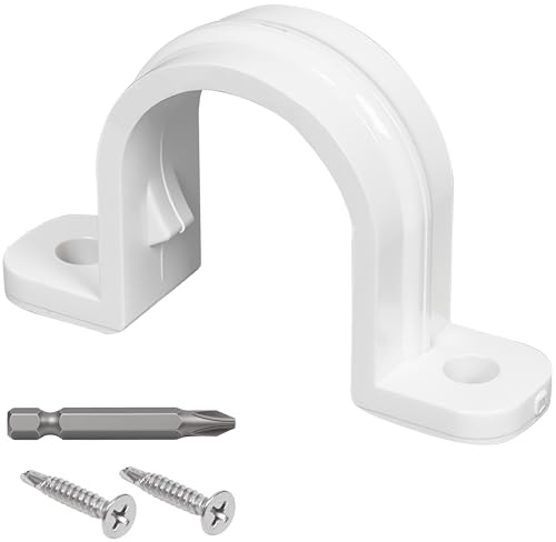 20 Set PVC conduit pipe strap clamps Φ20 MM - SCH 1/2 IN,Two Hole plastic pipe clips