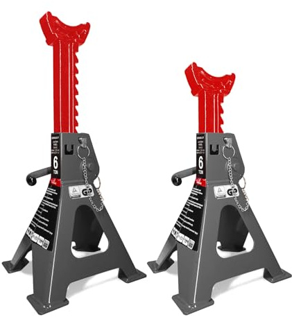GAOLLY Car Jack Stands 6 Ton with Double Locking and Large Foot Base for Lifting Cars,SUVS,MPVS, Heavy Duty Steel, 13000 lb Capacity, 1 Pair