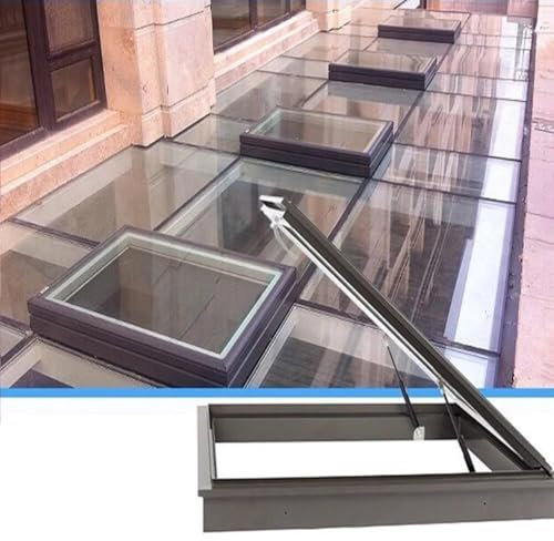Kellerfenster, Dachfensterabdeckung for Wohnzimmer Im Dachgeschoss, Sicherheitstür for Schräges Dach, Manuelle Belüftung, Fluchtdachfenster for Kellerfabrik(75x110cm)