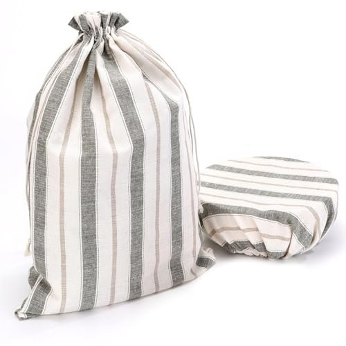rongweiwang Pain fait maison Pain en plastique Sauveur de pain Lin frais Sacs en lin faits maison Sacs à pain faits maison pour la conservation du levain, UN, 30 * 40CM