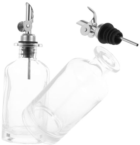 VICASKY 2stücke Teiliges Öl Essigspender Aus Glas Mit Automatischem Ausgießer Flaschen Mit Staubdichtem Edelstahl-ausguss Transparentes Design Langlebig Und Vielseitig Für Küche Und Salate