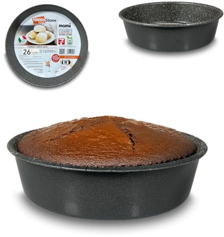 ARCA, Teglia Alta Diametro 26 cm per Forno, Antiaderente e Adatta alla Lavastoviglie, Ideale per Torte e Altre Ricette, in Alluminio, Made in Italy