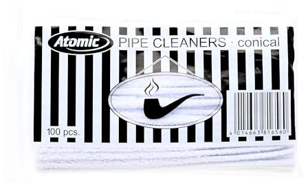 Atomic White Pipe Cleaners Long 100 Pack – 6.5 Inch (16.5 cm) Chenille Stems for Crafts & Smoking Pipe Cleaning – Flexible Wire for DIY Projects, Art, Decorations and Handcrafting