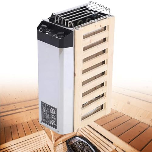 Stainless Steel Sauna Stove with Overheat Protection, Adjustable Temperature Sauna Heater, Optional Sauna Stones for Sauna Room