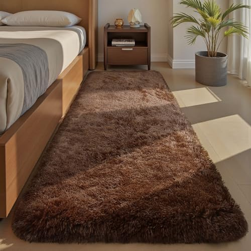Sour Lemon Rugs Tapis de salon pour chambre à coucher 80 x 300 cm | Tapis moelleux lavable antidérapant à poils longs doux moderne tapis de sol tapis de côté tapis pour enfants couloir salon