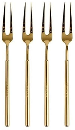LYVQZPWLRSalad Spoon and Fork Set, Fruit Fork Stainless Steel Cake Household Simple Household Fruit Fork for Dessert Cake Fruit(OneColor,4PCS)